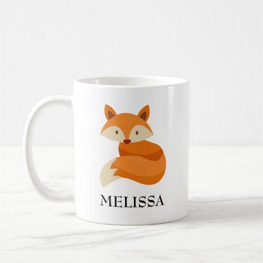 Fox Name Personalized Koffiemok (Links)