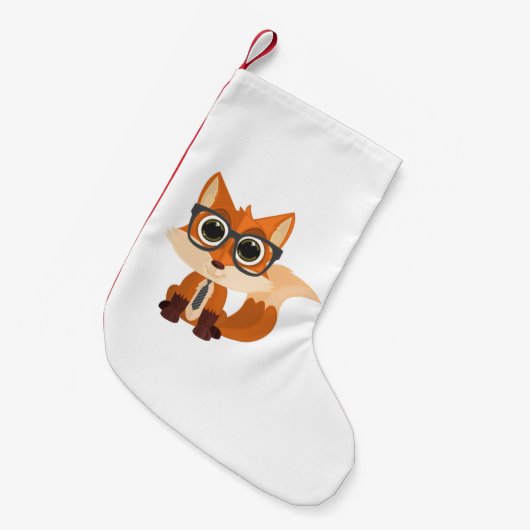 Fox Nerd Kleine Kerstsok (Voorkant (Hangend))