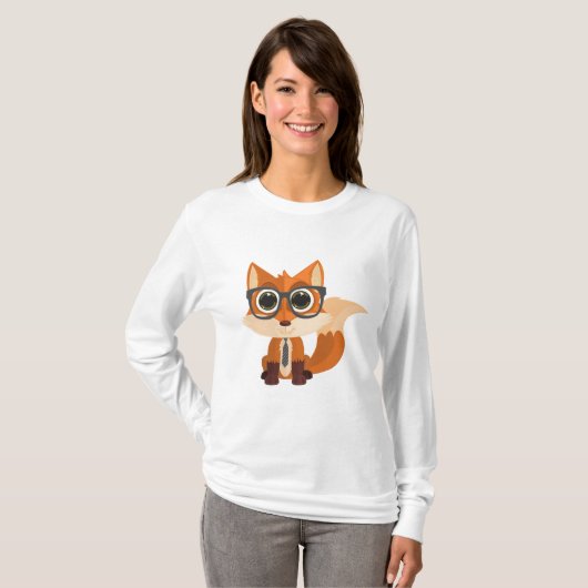 Fox Nerd T-shirt (Voorkant volledig)