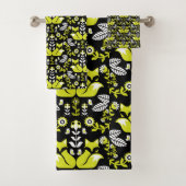 Fox Nordic Scandinavian Folk Art Bad Handdoek (Insitu)