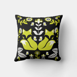 Fox Nordic Scandinavian Folk Art Kussen