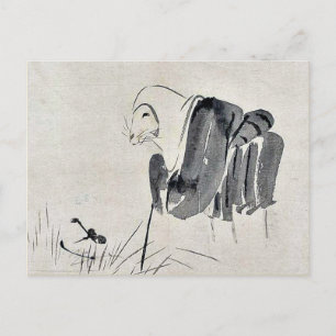 Fox nun Ukiyoe Briefkaart