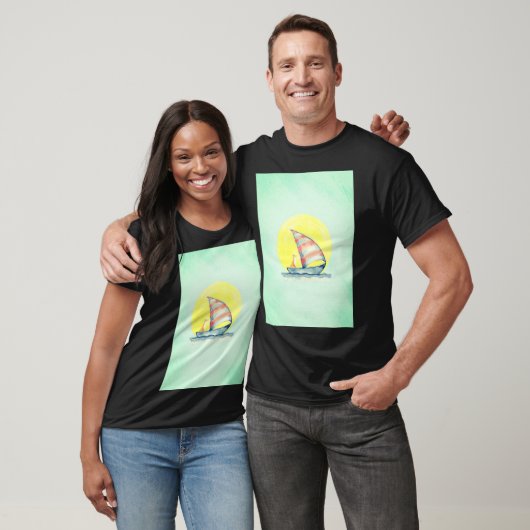 Fox on a Boat T-Shirt – Schattige Nautisch Bos Vib (Unisex)