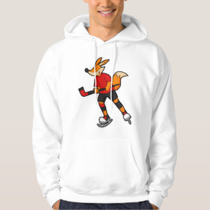 Fox op ijshockey met ijshockeystick hoodie