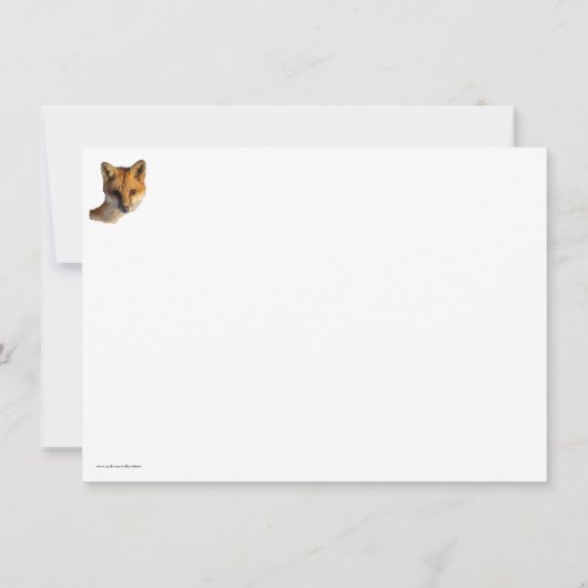 Fox op sneeuw kaart (Achterkant)