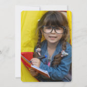 Fox Oranje Foto Kindergarten Afstuderen Kaart (Achterkant)