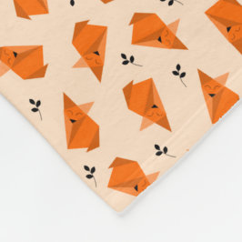 Fox Origami Fleece Deken