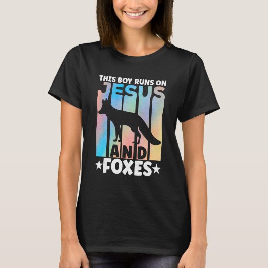Fox Outfit for Foxes Lovers Apparel for Boys T-shirt (Voorkant)