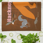 Fox par les travaux gaz, serviette de thé (Plié)