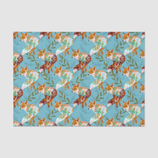 Fox Patroonpapier Tissuepapier (Voorkant)