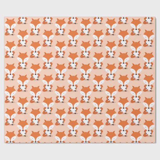 Fox Pattern Animal Cadeaupapier (Vlak)