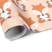 Fox Pattern Animal Cadeaupapier (Rol Hoek)