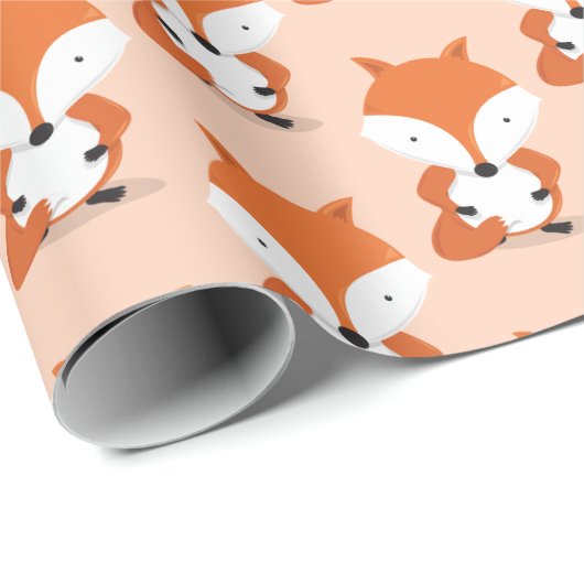 Fox Pattern Animal Cadeaupapier (Rol Hoek)