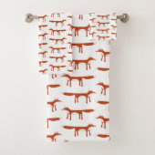 Fox Pattern Bad Handdoek (Insitu)