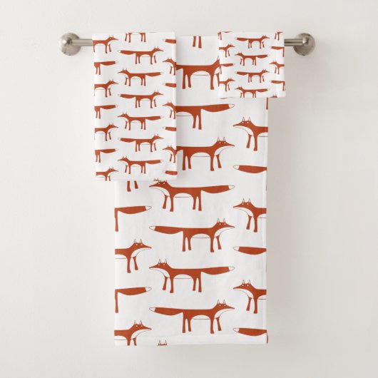 Fox Pattern Bad Handdoek (Insitu)