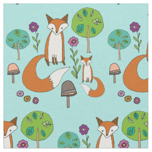 Fox Pattern Stof