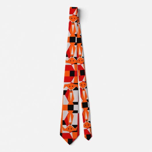 Fox Pattern Stropdas (Voorkant)