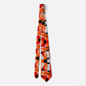 Fox Pattern Stropdas (Achterkant)