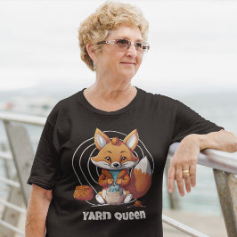 Fox Pensioengeschenken voor Crocheter Moeder Oma T-shirt