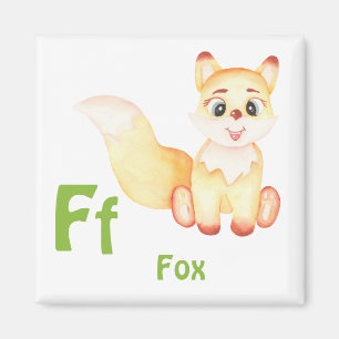 Fox personaliseer ABC: Letter F - Jouw namen toevo Magneet