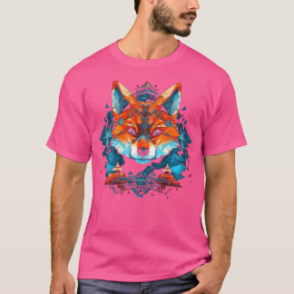 Fox Polygon Animal Art Fox T-shirt