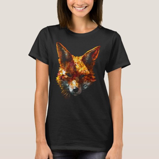 Fox Polygon  Art Animal Fox T-shirt (Voorkant)