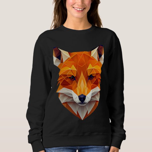 Fox Polygon Wild Animal  Wildlife Zookeeper Geomet Trui (Voorkant)