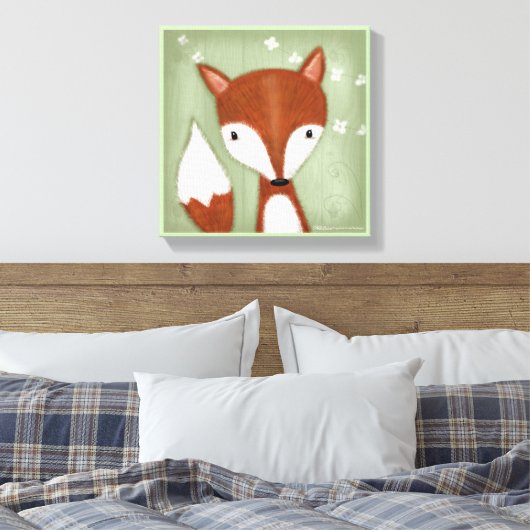 Fox Portrait Canvas Afdruk (Insitu (Slaapkamer))