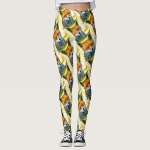 Fox Portret Realistic Wildlife Art Leggings