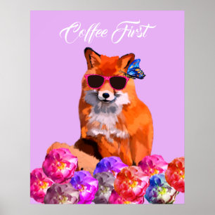 Fox Poster aangepaste tekst Poster