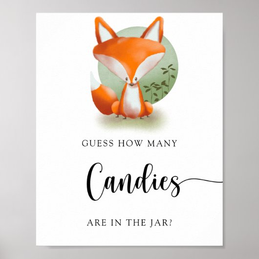 Fox - raad hoeveel snoepjes er zijn poster (Voorkant)