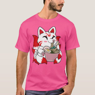 Fox Ramen Japans noedels klinken Kawaii Anime Merc T-shirt