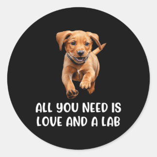 Fox Red Lab Alles wat je nodig hebt Labrador Retri Ronde Sticker
