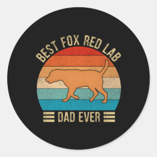 Fox Red Lab Papa Labrador Retriever Ronde Sticker