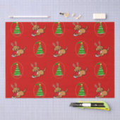 Fox Red Labrador en Santa kerstCartoon Tissuepapier (Craft)