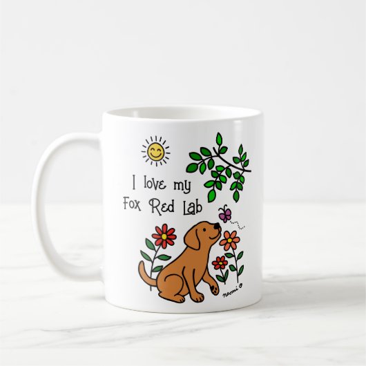 Fox Red Labrador et Green Mug (Gauche)