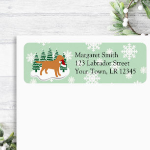 Fox Red Labrador Evergreen Return-adres Etiket