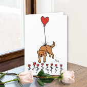 Fox Red Labrador Hartballon Dank u Feestdagen Kaart