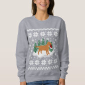 Fox Red Labrador-kerstEvergreen Snowflakes Trui (Voorkant)