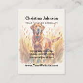 Fox Red Labrador Retriever Dog Visitekaartje (Achterkant)