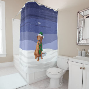 Fox Red Labrador Retriever kersthond Douchegordijn