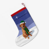 Fox Red Labrador Retriever kersthond Kleine Kerstsok (Achterkant (Hangend))
