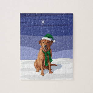 Fox Red Labrador Retriever kersthond Legpuzzel