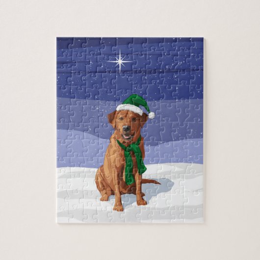 Fox Red Labrador Retriever kersthond Legpuzzel (Verticaal)