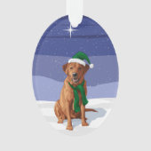Fox Red Labrador Retriever kersthond Ornament (voorkant)