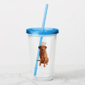 Fox Red Yellow Labrador Retriever Dog Acryl Drinkbeker (Achterkant)