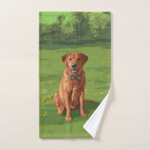Fox Red Yellow Labrador Retriever Dog Bad Handdoek