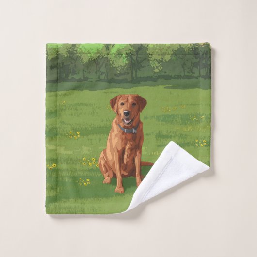 Fox Red Yellow Labrador Retriever Dog Bad Handdoek (Wasdoekje)