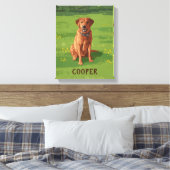 Fox Red Yellow Labrador Retriever Dog Canvas Afdruk (Insitu (Slaapkamer))