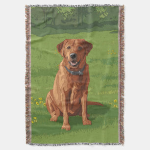 Fox Red Yellow Labrador Retriever Dog Deken